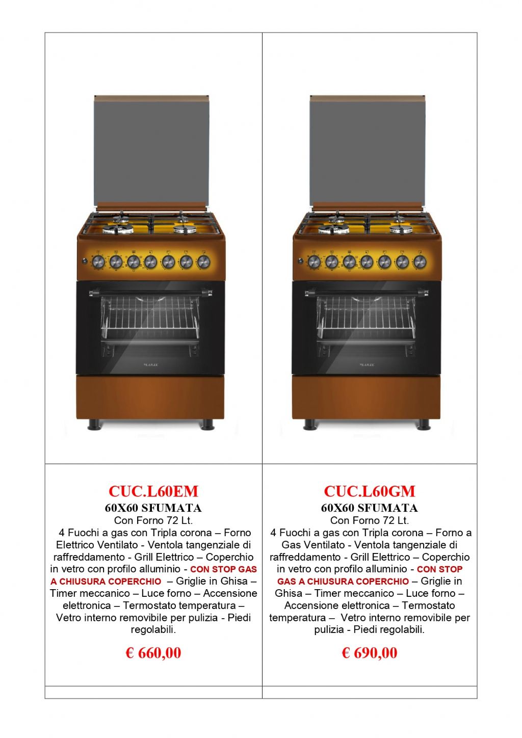 CUCINA LAREL L60EM/L60GM MARRONE